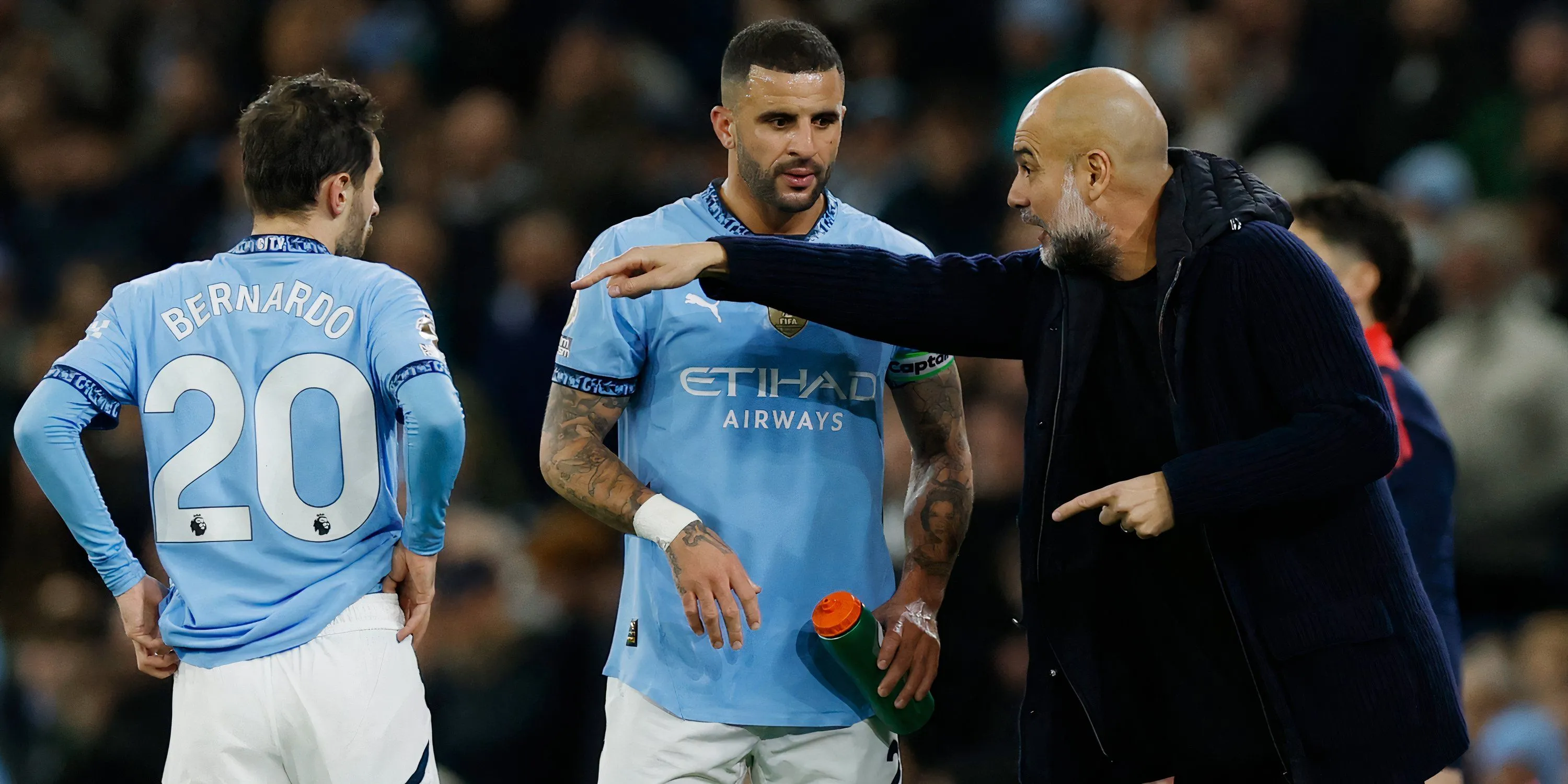 Hậu vệ Kyle Walker của Man City trong một pha bóng