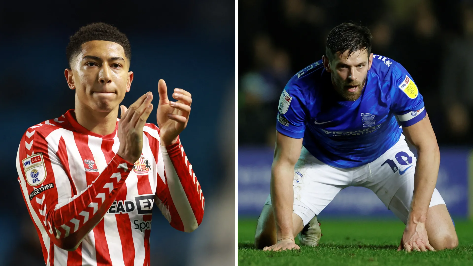 Jobe Bellingham thời còn khoác áo Birmingham City bên cạnh Lukas Jutkiewicz