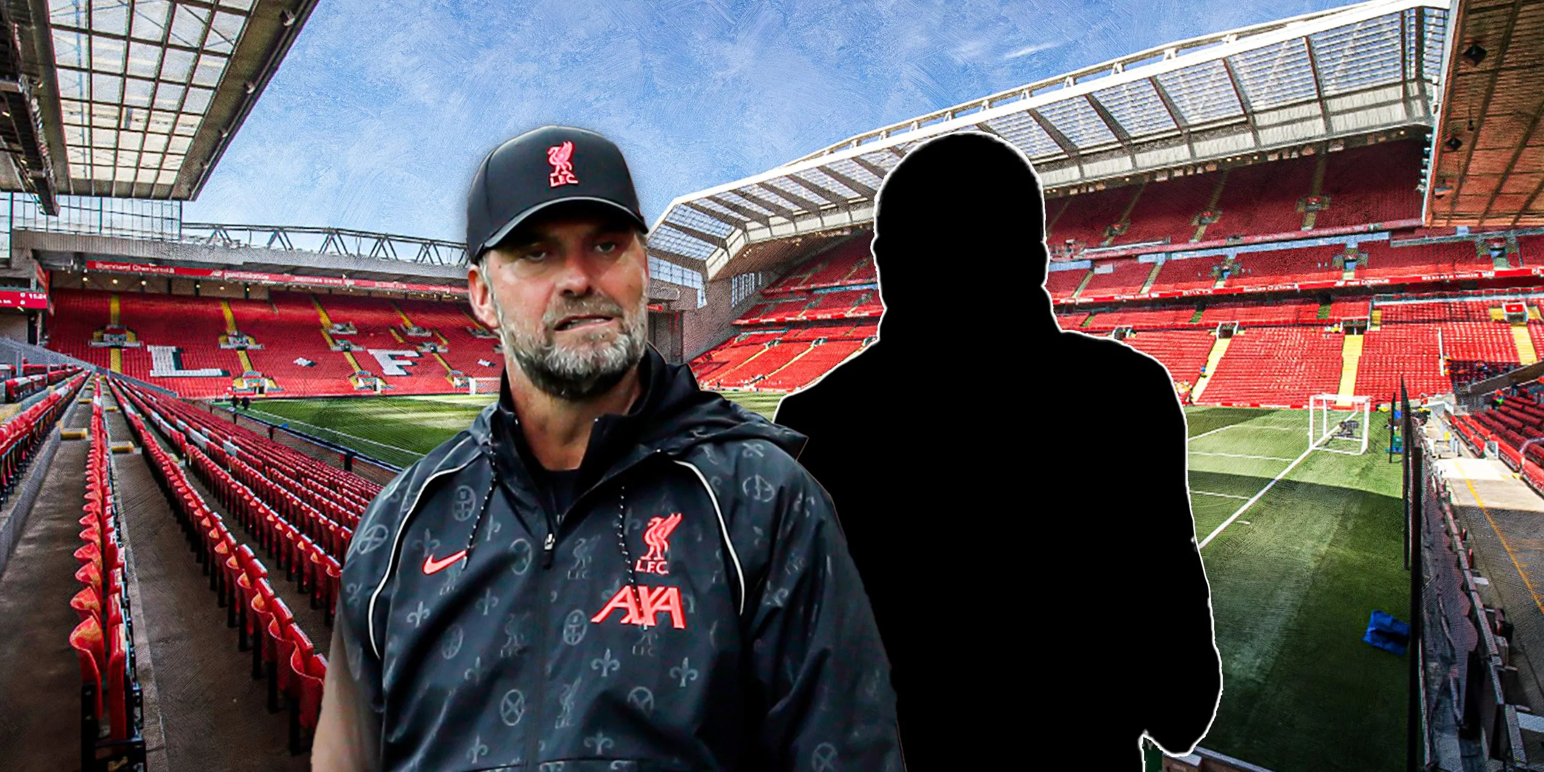 Jurgen Klopp và bối cảnh Anfield minh họa cho câu chuyện Dembele từ chối Liverpool