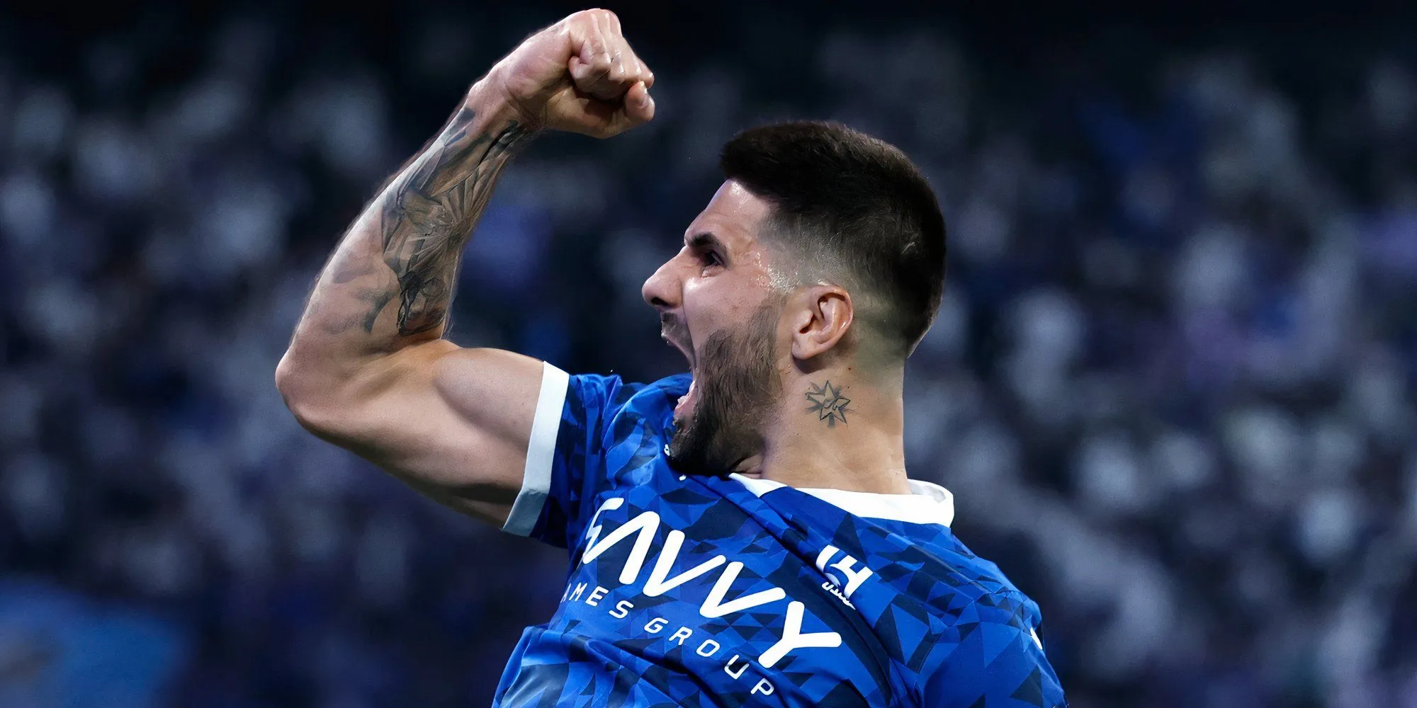 Aleksandar Mitrovic trong màu áo Al-Hilal thi đấu tại giải VĐQG Saudi Arabia