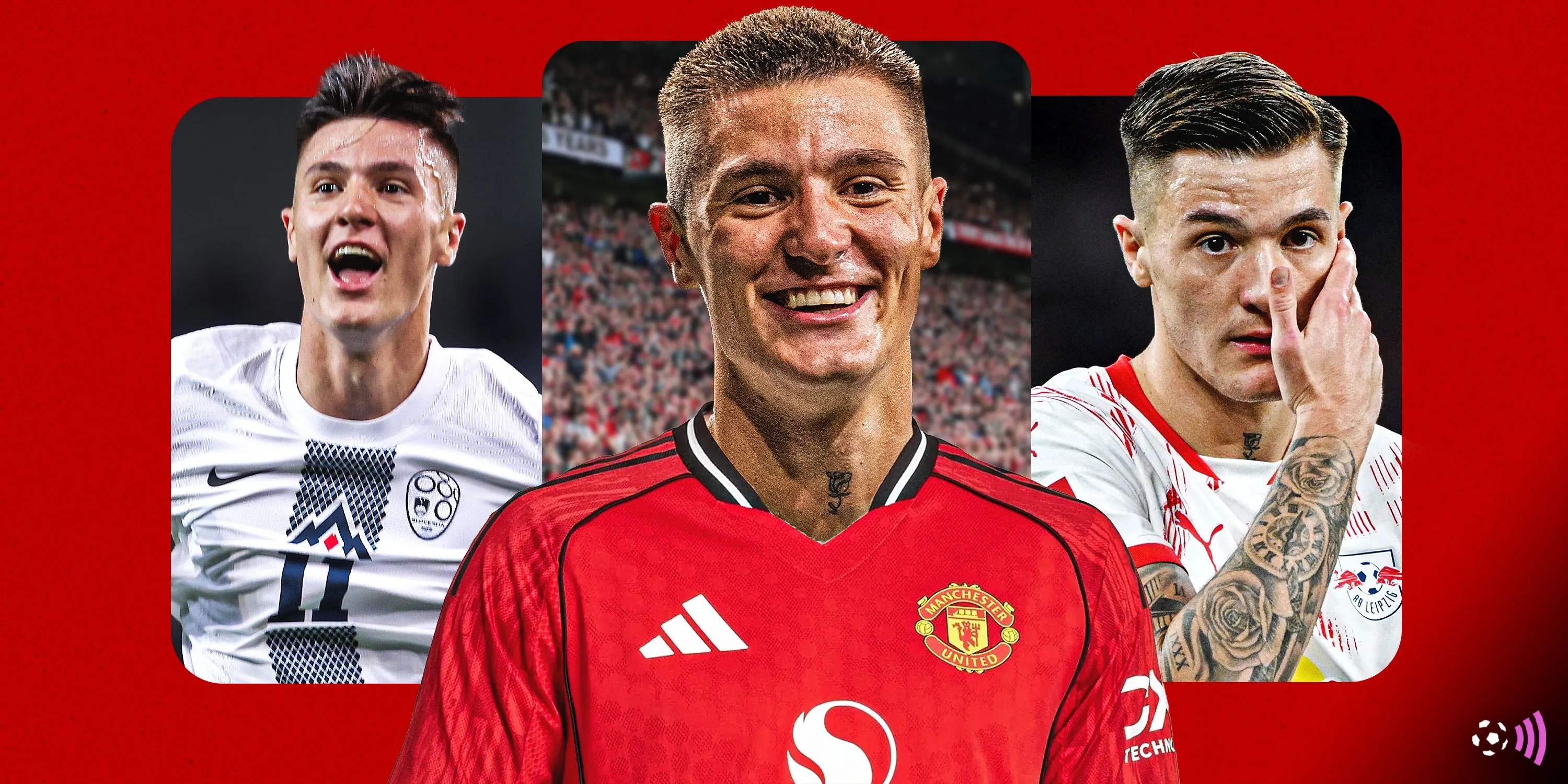 Tiền đạo Benjamin Sesko trong màu áo RB Leipzig, cầu thủ được Manchester United theo đuổi