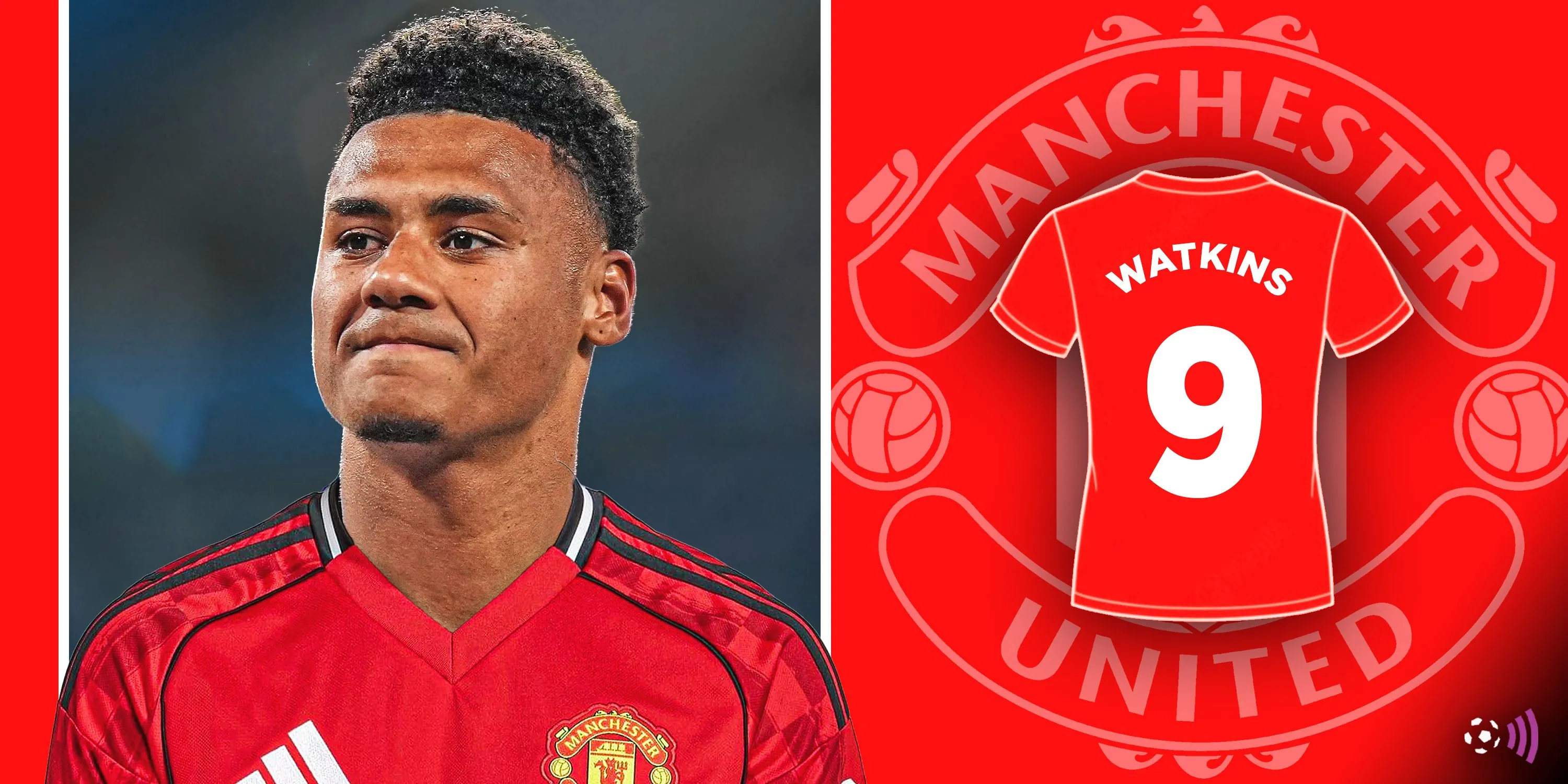Tiền đạo Ollie Watkins của Aston Villa, mục tiêu hàng đầu của Manchester United