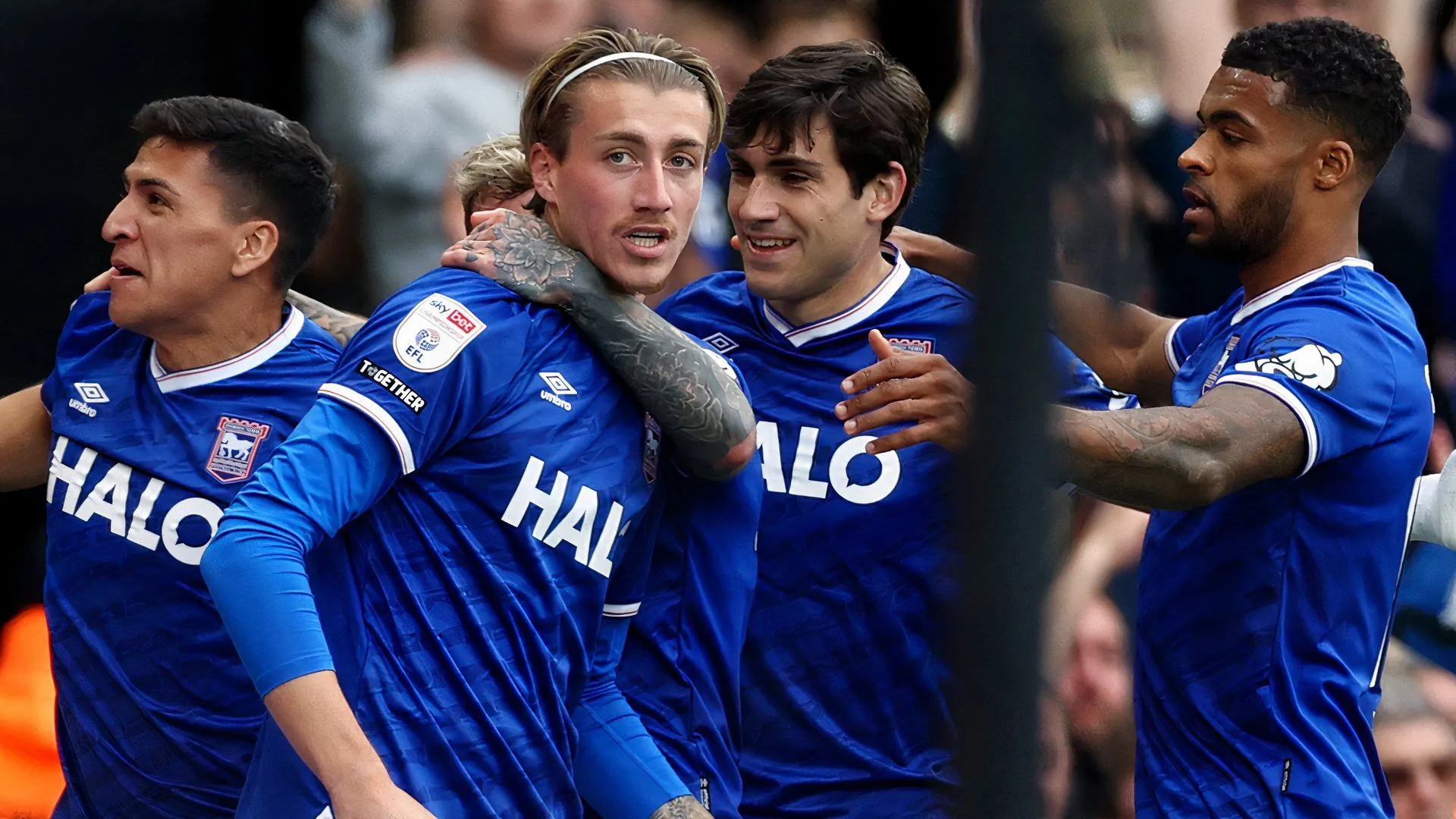 Jack Clarke ăn mừng bàn thắng cho Ipswich Town trước Norwich — phong độ tấn công nổi bật cùng mức lương tuần